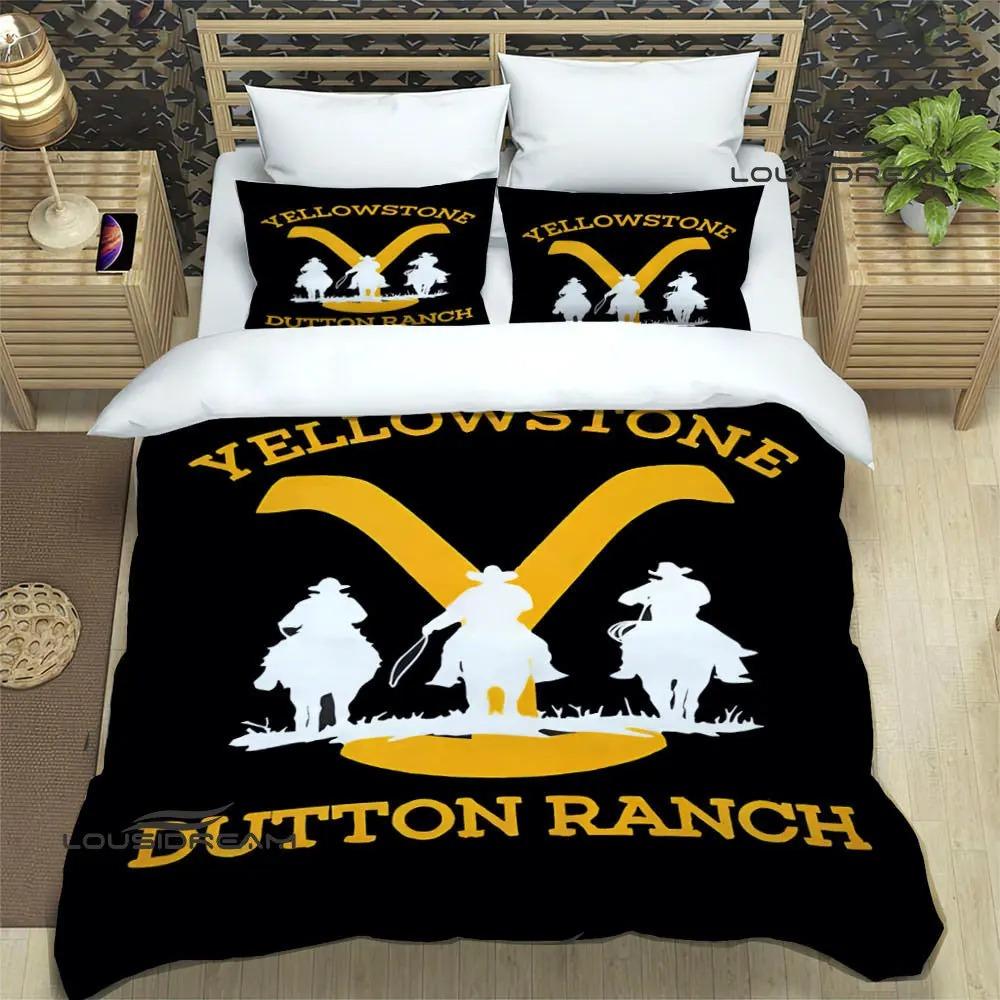 Set Biancheria da Letto Stampati del Film Yellowstone set squisito di biancheria da letto copripiumino set copripiumino set biancheria da letto lusso regalo di compleanno