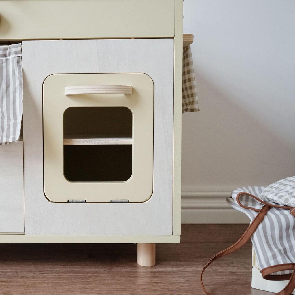 Wooden Kitchen Play Set for Kids Ages 3-6: Pretend Cooking Toy