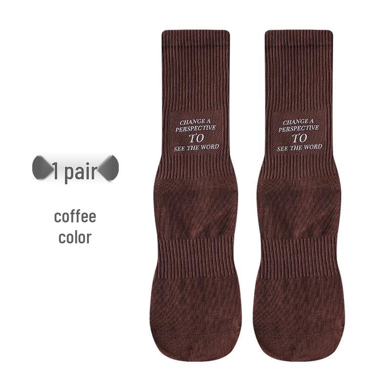 Chaussettes de Yoga Mi-Mollet Antidérapantes pour Femmes pour Saut à la Corde en Intérieur et Pilates - Printemps/Automne