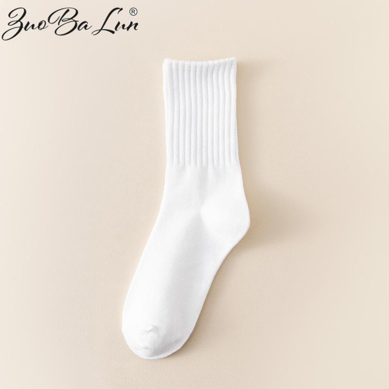 Women's Korean & Japanese Style Over-the-Knee Cotton Scrunched Socks for Spring, Autumn & Winter