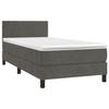 Maison Exclusive - Sommier à lattes de lit avec matelas Gris foncé 100x200 cm