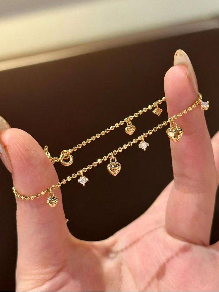 925 Sterling Silver Gorgeous Romantic Love Heart Zircon Bracelet For Women Engagement Wedding High Quality Fine Jewelry