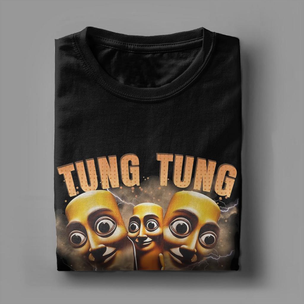 Vintage T Shirt Summer Tung Tung Sahur Hippie T Shirts Cotton Tee Shirt for Unisex YK Casual Short Sleeve Clothes