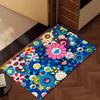 Fashion M-Murakamis Art T-Takashi Door Mat Bath Microfiber Decorative Versatile Flannel Floor Quick Dry Absorbent Non-slip Sole