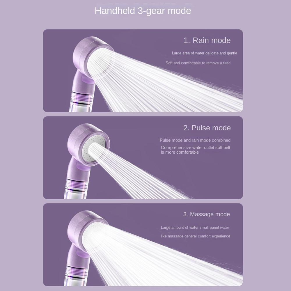 Portable Travel Showerhead 3 Modes Hotel Filter New Supercharged Showerhead  Universal