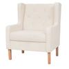Day and Night - Day and Night Cream White Fabric Armchair
