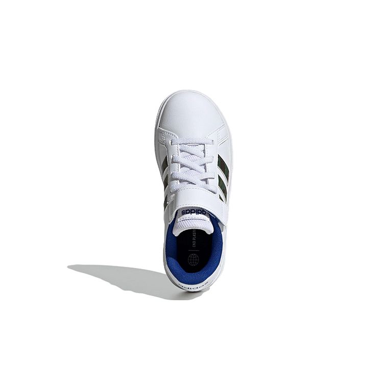 Adidas Neo Grand Court Kids Comfortable Low-Top Sneakers Kids Sneakers White Green GV6809