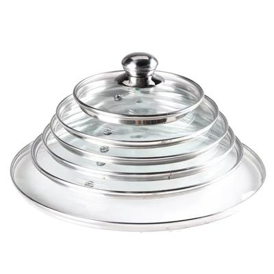 Edelstahl Temperglas Topfdeckel 16-34cm Wokpfannendeckel Sichtbarer Topfdeckel Küchenzubehör