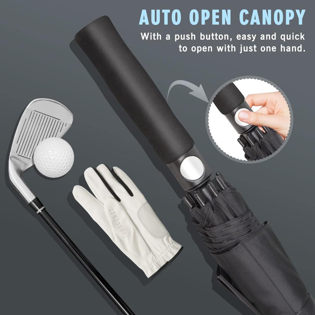 ZOMAKE Golf inch arc Super Suitable for Strong Heavy and Rainy Suitable for Sunny and Rainy Sports and with Storage Umbrella, 54/62/68 length, Large,