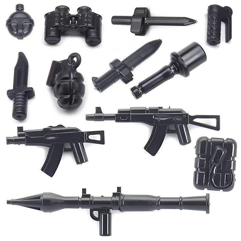 10/20/50 Militärwaffen-Zubehör Kompatible Mini-Actionfiguren WW2 Soldaten-Gewehre MOC Armee-Teile Baustein-Ziegel Spielzeug