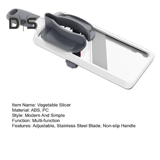 1 sada Multifunkční ruční kráječ zeleniny Nastavitelná tloušťka čepele z nerezové oceli Protiskluzová rukojeť Ovoce Mrkev Brambor Řezák na ředkvičky