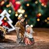 Vintage Nativity Scene Figurine Holy Family Ornament for Christmas Decorations Desk Display Home Office Gift