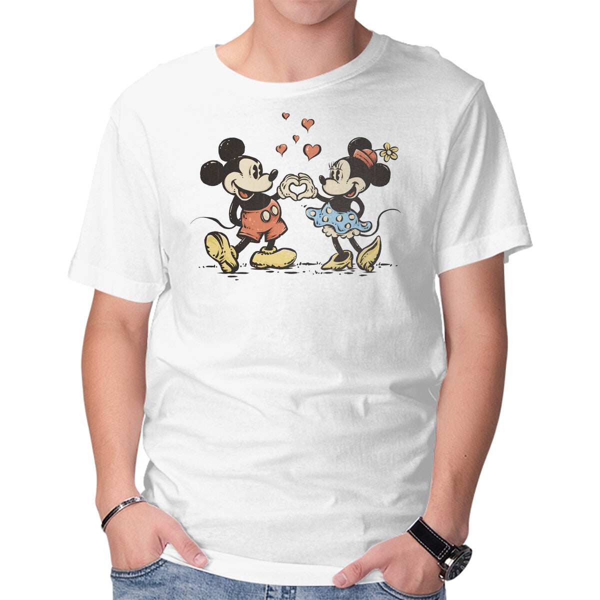 Unisex Crew Neck T-Shirt Two Hands One Heart Graphic Short Sleeve Casual Tee XXL