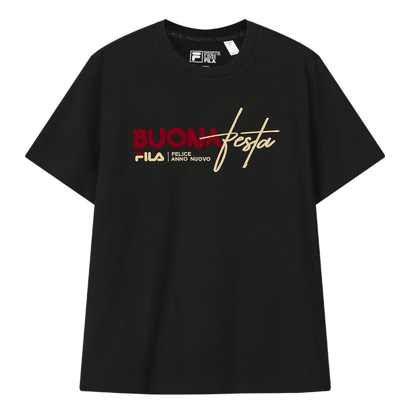 FILA Ready to Fly Couple s Embroidered Knit Short Sleeve T-Shirt XL