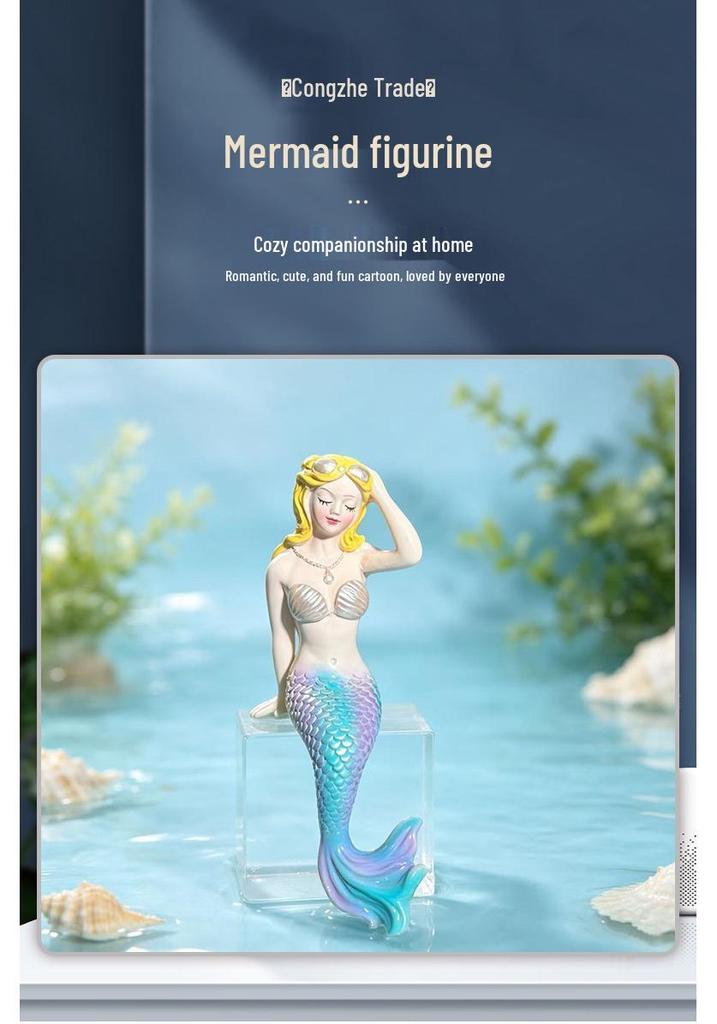Mermaid Resin Ornaments for Garden, Pond, and Fish Tank Decor