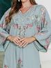 In-Stock Embroidered Sequin Abaya Dress for Women