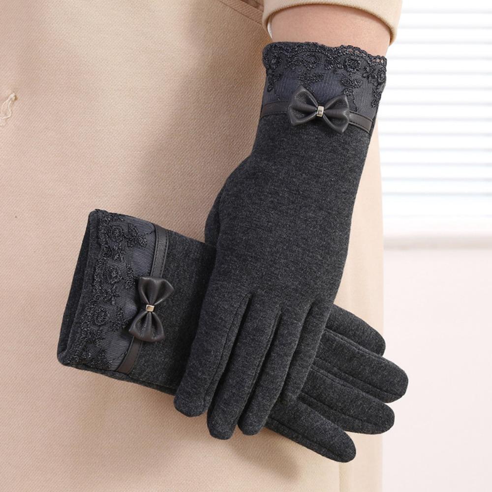 Thick Plush Women Gloves Touch Screen Furry Warm Mitts Durable Full Finger Mittens  Women