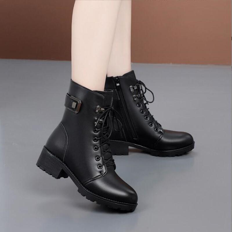 Fashion AIYUQI Winter Boots Women Genuine Leather New Wool Warm Non-slip Ladies Ankle Boots Plus Size 41 42 43 Snow Boots Women