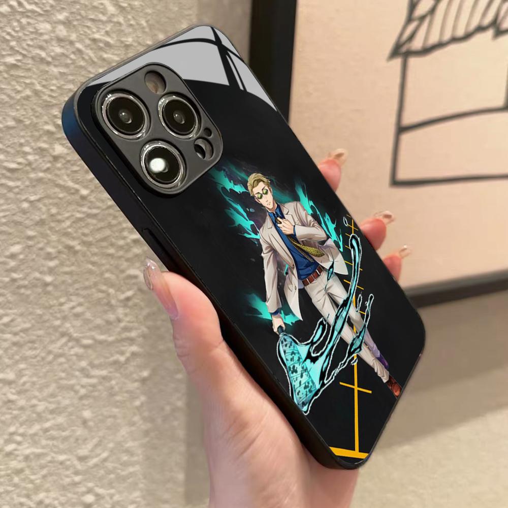 Kento Nanami Jujutsu Kaisen Phone Case for Iphone 17 16 15 14 12 11 13 Pro Max Mini X Air Puls Black Glass Cover