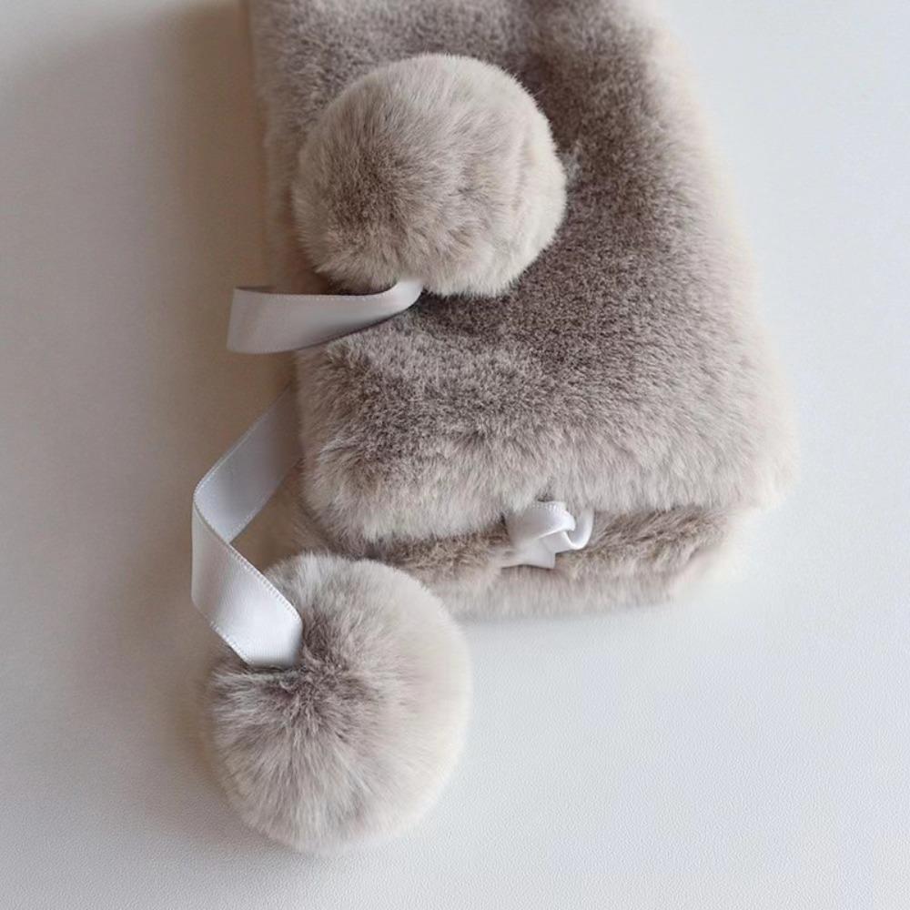 Thickened Imitation Fur Rabbit  Scarf Warm Plush Neckerchief Fashion Women Shawl  Women