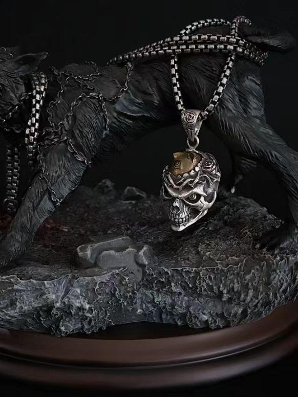 

Riman Peripheral [Легенда о Мече Ветра] Подвеска-ожерелье Рыцарь Череп Личность Тренд Мужское и Женское Ожерелье Подарок