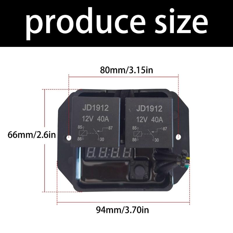 Adjustable Radiator Fan Controller Switches Kit For 12V 24V Vehicles Supports 2 Fans With Digital Temperature Readout