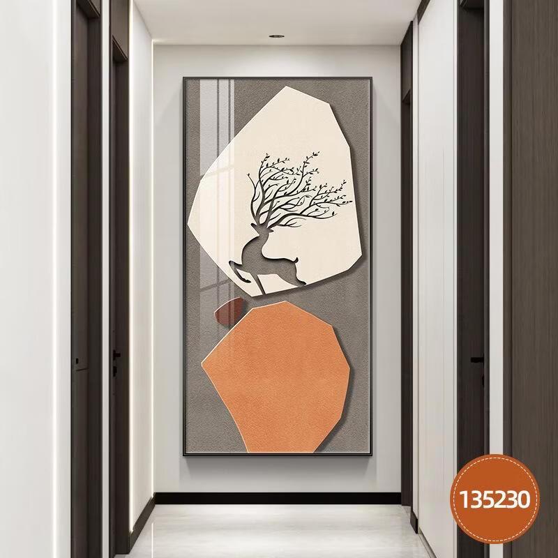 JINGRUIXIANG Vertical Textured Canvas Art