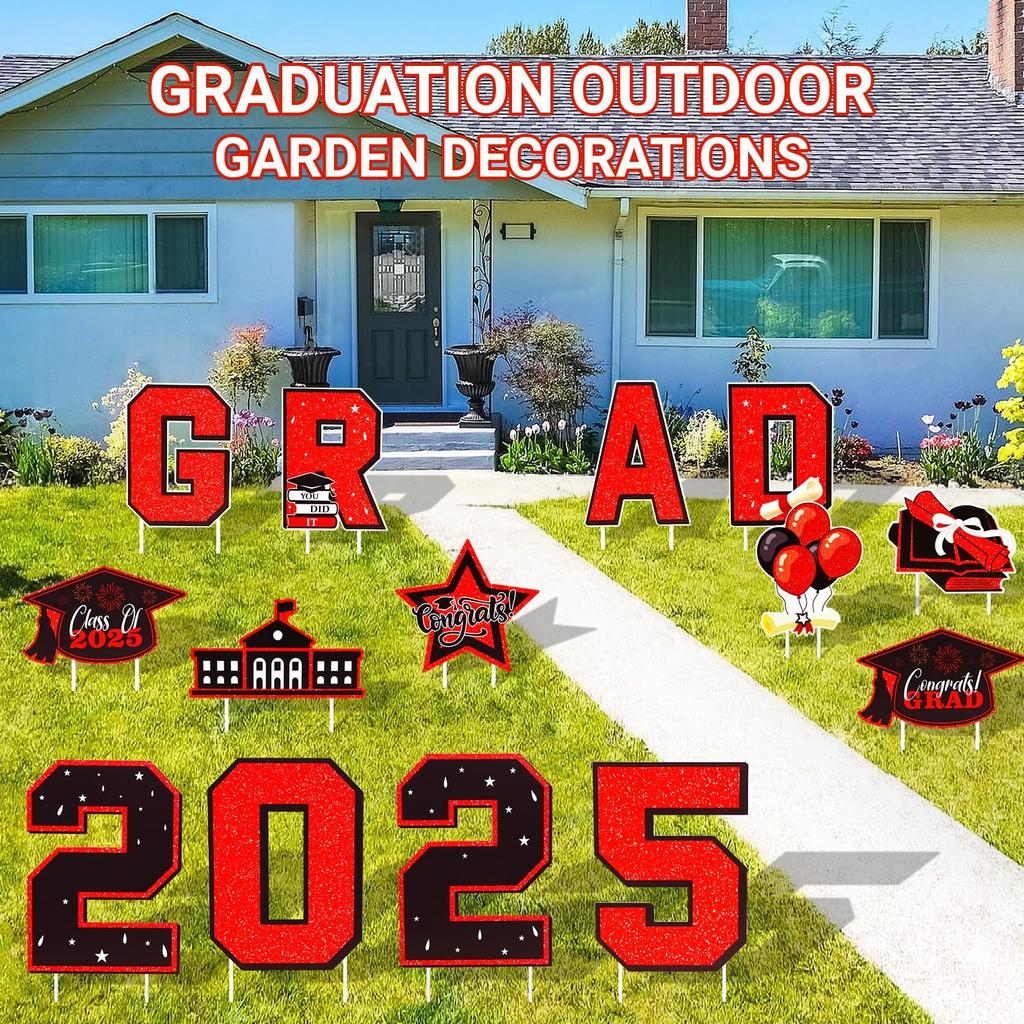 14 Stück Abschluss Hofschilder, Abschlussdekorationen mit Außenpfählen