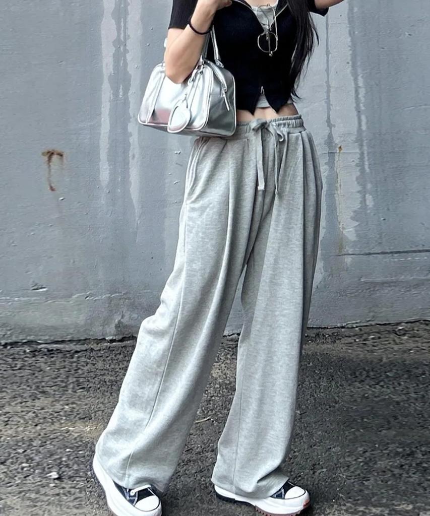 Age O.D. Single-Pleat Wide Sweatpants [Gray]