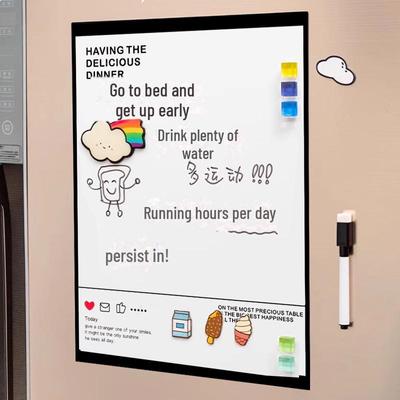 A3 Magnetic Whiteboard Blackboard Sticker for Fridge - Creative Household Note Board