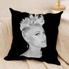 Pink Trustfall Pnk Singer Cushion Cover Silky Short Plush DoubleSided Printed Pillow Case for Sofa All Seasons Home Decor Gift