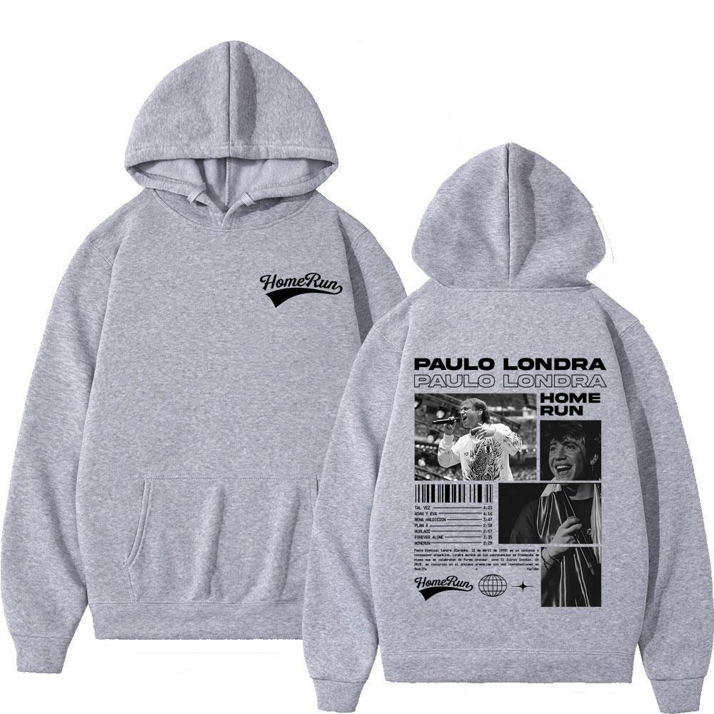 Rapper Paulo Londra Homerun Hoodies Man Woman Fashion  Hip-hop Hoodie Long Sleeves Comfort Casual Vintage Sweatshirt Fans Gift