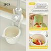 2pcs Multi Purpose Hanging Filter Sink Basket Push button drain and storage design, split filter, one second installation, durable plastic, kitchen