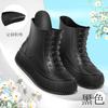 Fashion short and medium women's rain boots matte thickened flat heel non-slip women's water boots outdoor women's shoes wading shoes glue rain shoes