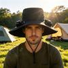 Sun Hat Unisex Ventilated Bucket Hat with Built-in Battery Panel Adjustable