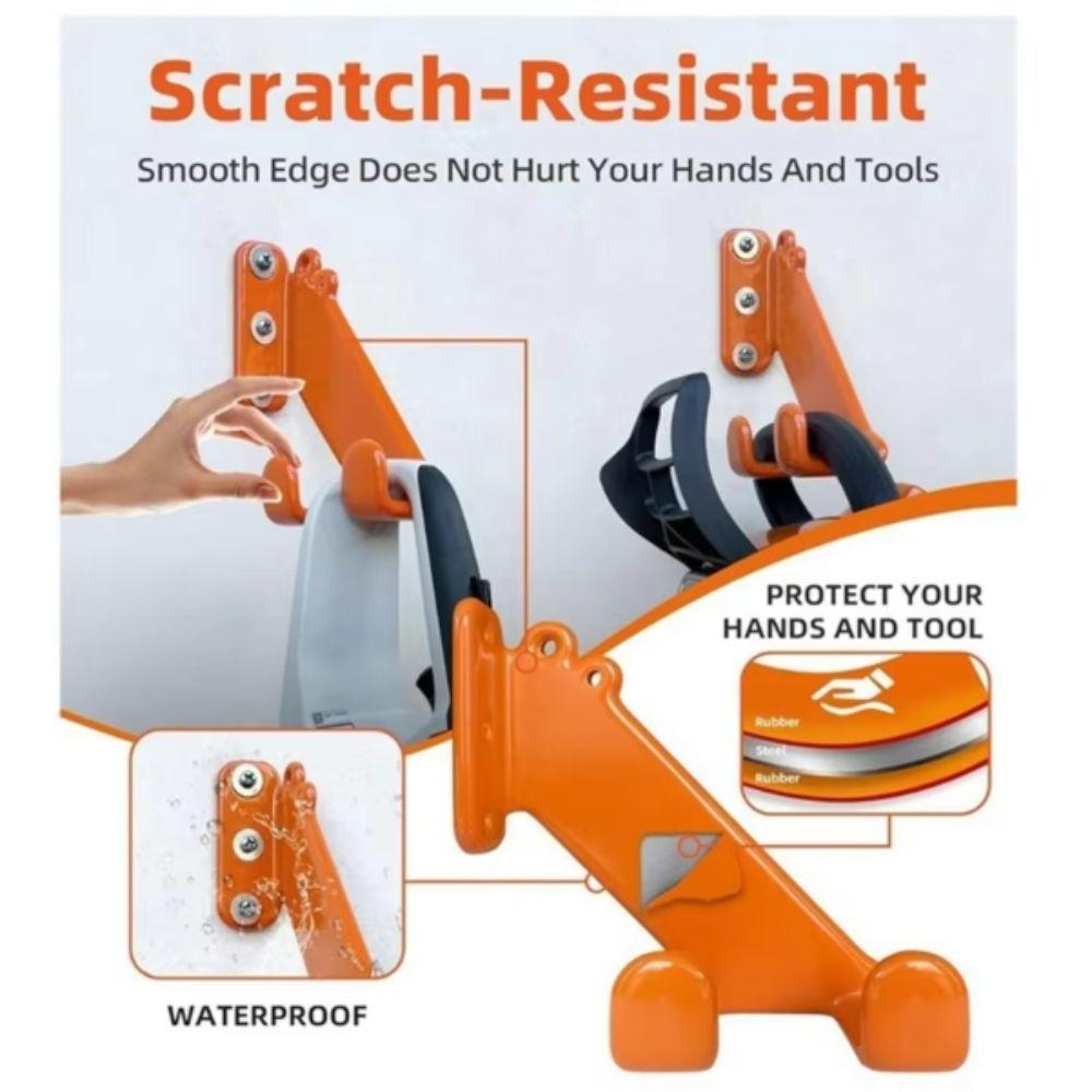 Heavy-Duty Chainsaw Holder Metal Chainsaw Hanger Premium Wall-Mounted Bracket Lawnmower Racks