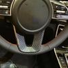 For KIA Ceed Forte K3 Seltos XCeed ProCeed    ABS Carbon Fiber Car Steering Wheel Button Decoration Frame Cover Trim