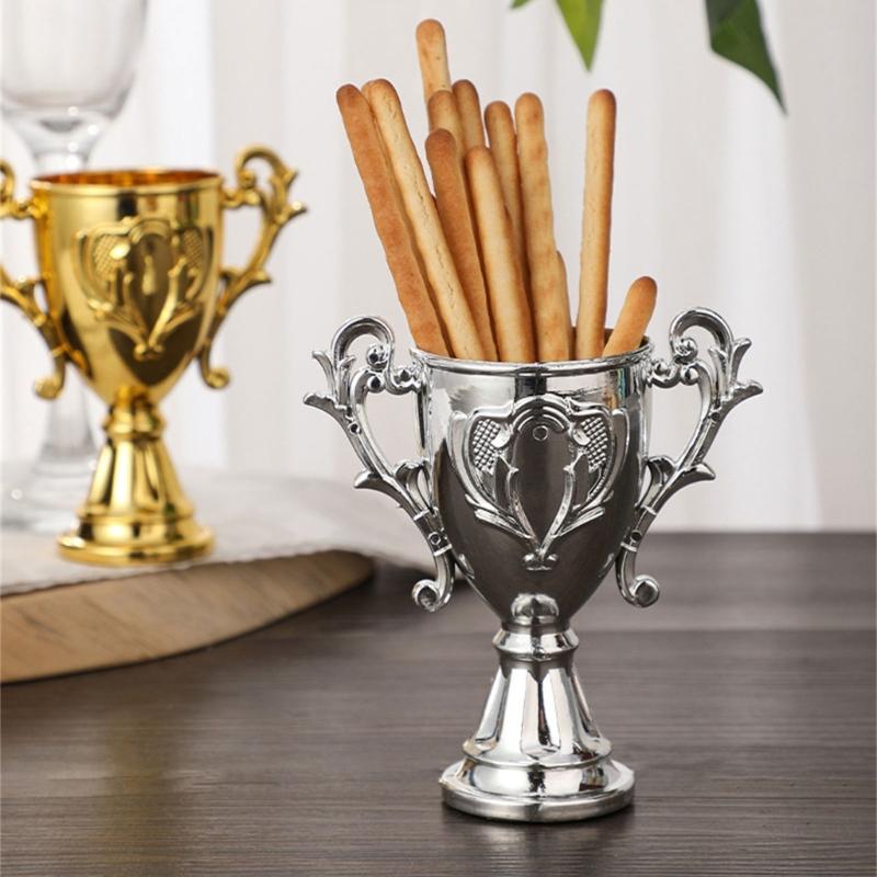 Trophies Cup Candy Box for Sports Wedding Birthday Cup Candy Jar Cookie Container Trophies Centerpieces 12PCS