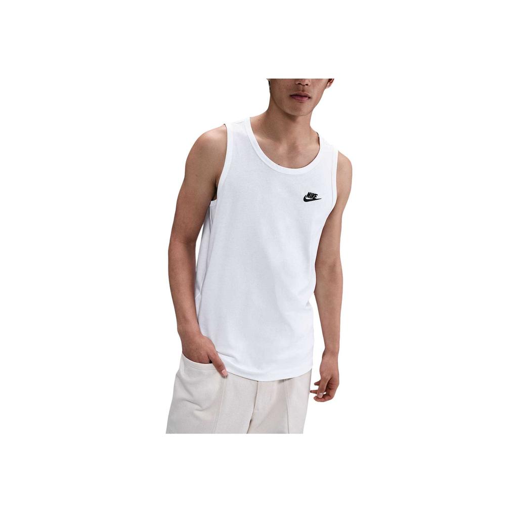 Nike Sportswear Comfortable Fashion Trendy Simple Round Neck Vest Men Tops White BQ1261-100