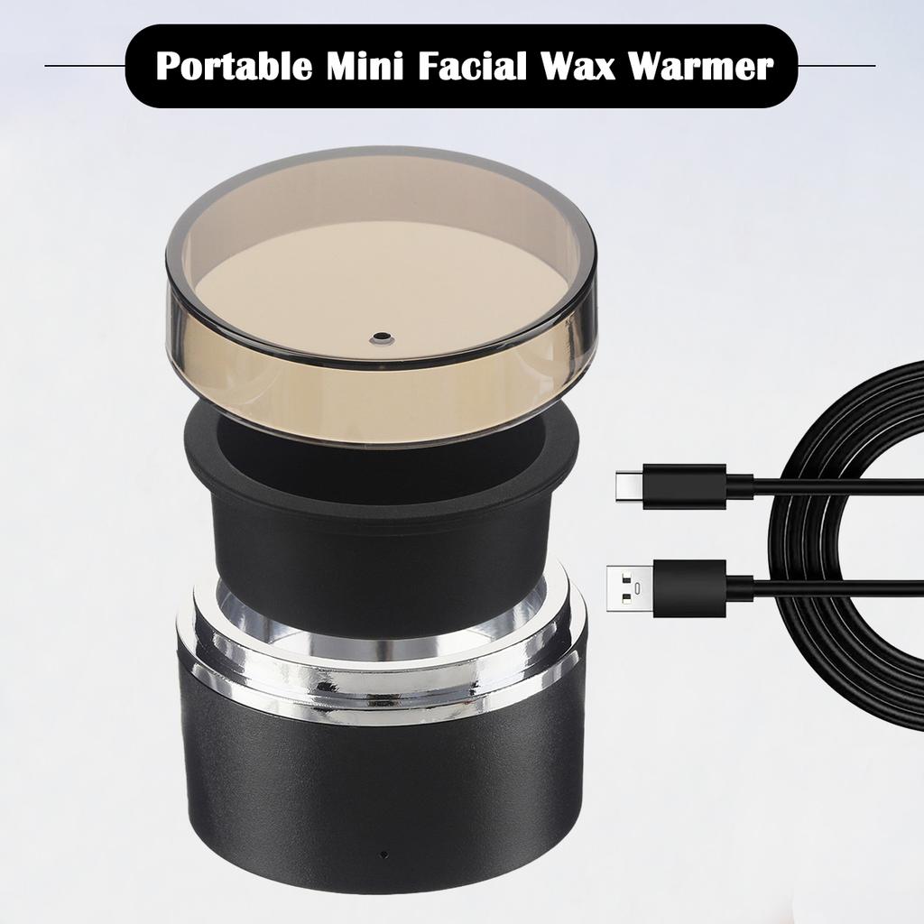 10ml Mini Nose Wax Warmer , USB Fast Heat Smart Constant Temp Silicone Pots Travel Size Unisex Suitable for Different Body Parts