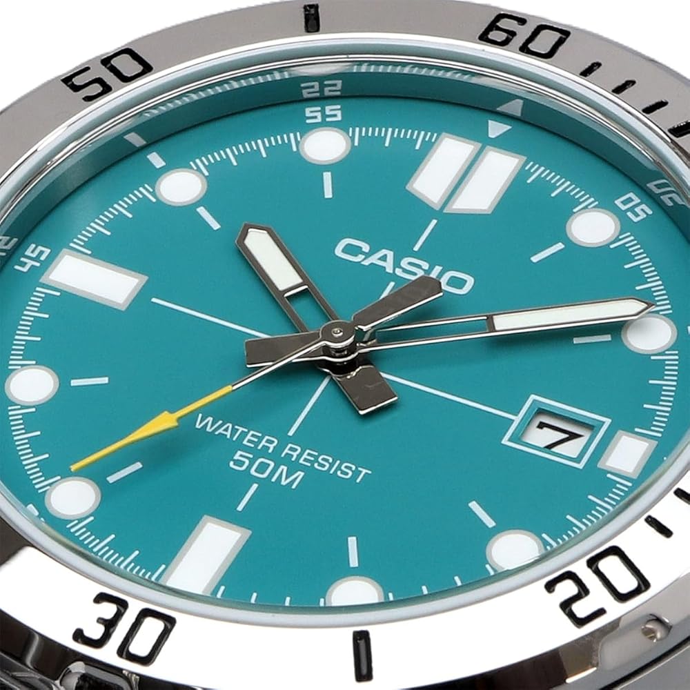 Casio Standard Analog Quartz Men's Watch MTP-VD01D-3E2V Metal Band Blue Green Overseas Model