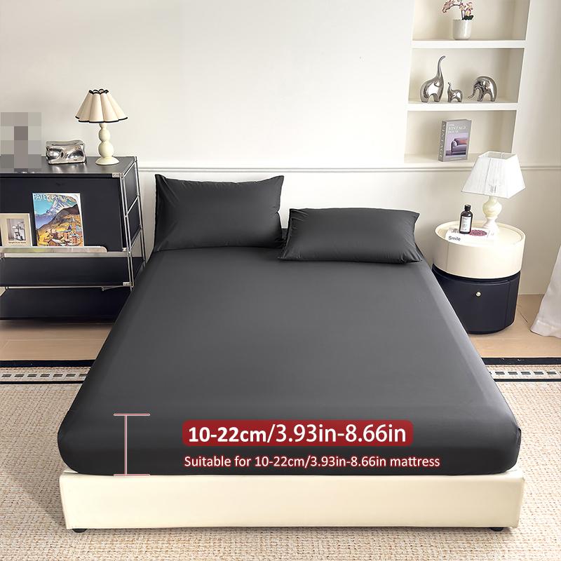 Lençol de Elástico Impermeável de Algodão com Elástico Capa de Colchão Antiderrapante Ajustável para Cama Individual Dupla King Queen 150/180/200cm