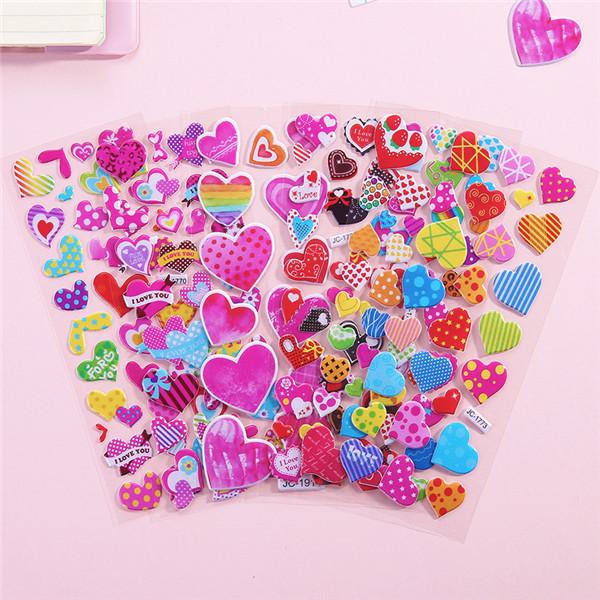 Bubble Stickers 3D Cartoon Animal Waterproof DIY Baby Toys for Children Boy Girl