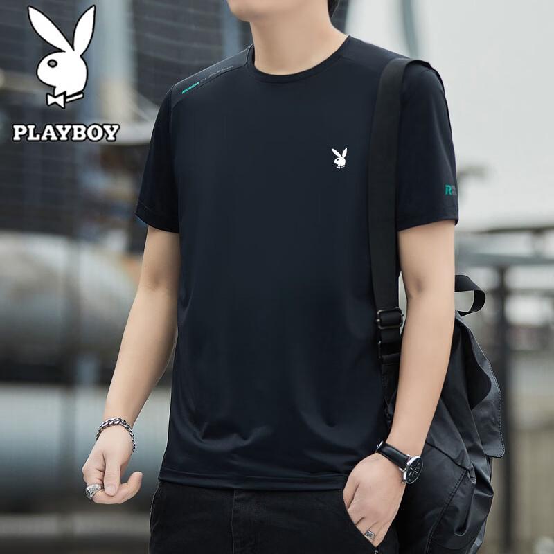 

PLAYBOY Men s Ice Silk Short Sleeve T-Shirt XL