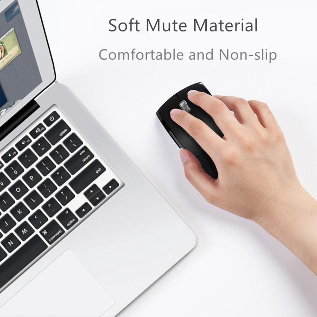 Buy Optical 2.4G Foldable Wireless Mouse USB Folding Mouse Receiver ...