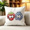 C-Cute Strawberry Cat  Square Double-Sided printed Pillow Case Bedroom Bedside Pillow Sofa Cushion Cover