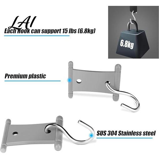 RV Awning Hangers 1/16Pcs Hook for Lights Light Holder Clothing Hooks Drying Hanger Plastic Metal S-Shaped Hook Accessory Campervan Accessories