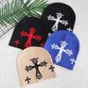 Knitted Hat For Men Women With Cross Pattern And Acrylic Material For Streetwear Style