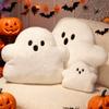 Cute White Ghost Plush Pillow - Soft Huggable Boo Plushie for Halloween Decor Kids Room, Cosplay Props Christmas Gift Home Decor