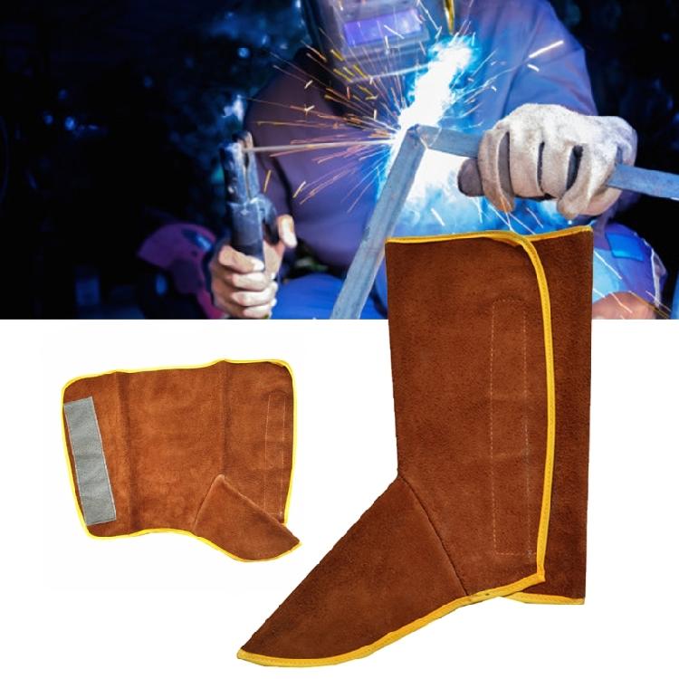 Professional Welding Foot Covers Heat Resistant Leather Welding Spats Welding Shoe Protectors For Industrial Work Use